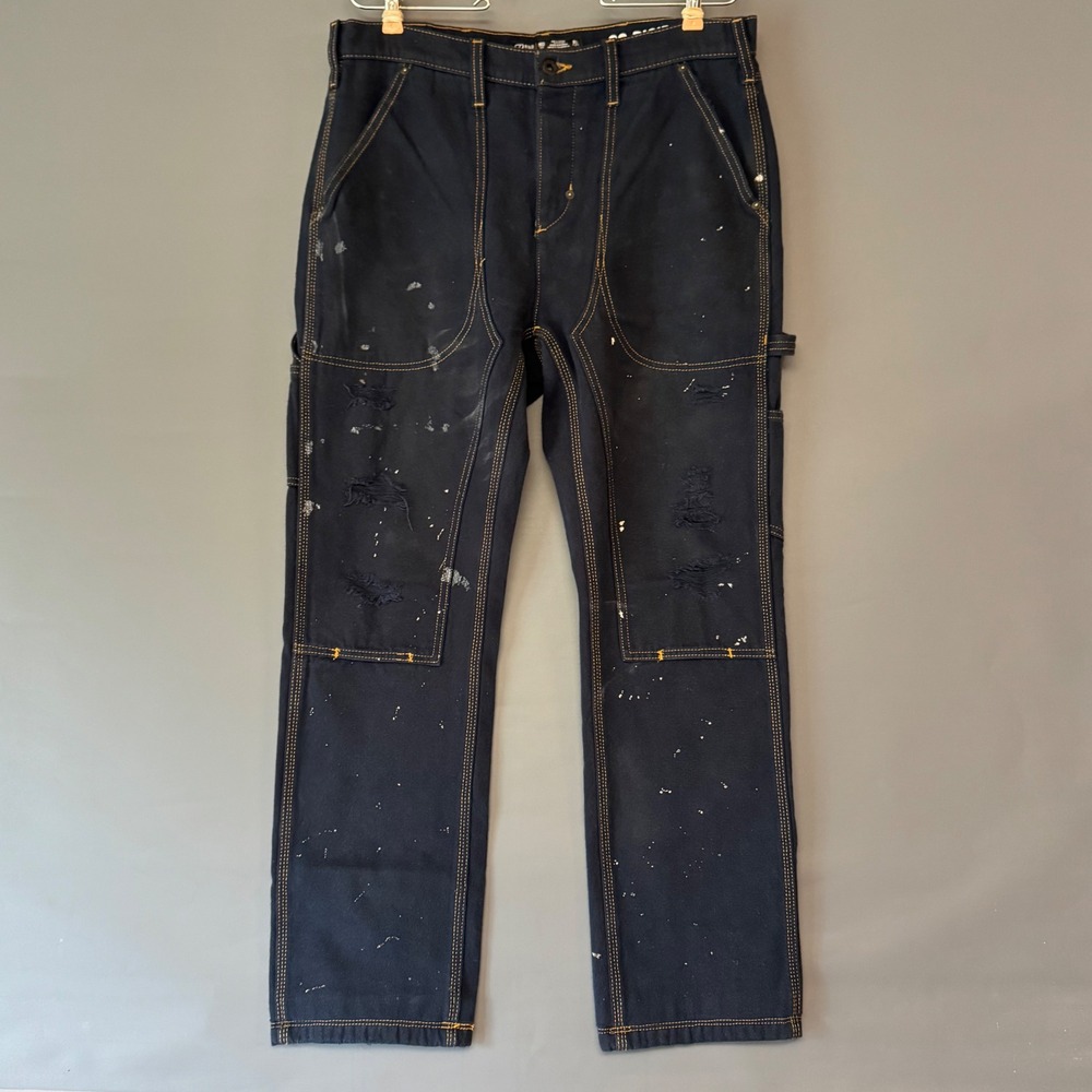Prps Rigid Carpenter Double Knee Jeans Size 33 Rigid Dark Wash Distressed Pants